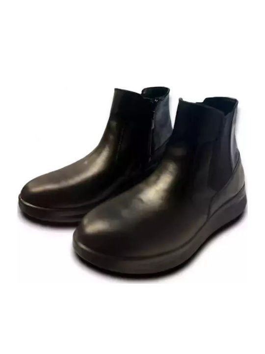 Leather Black Men's Boots Anatomical
