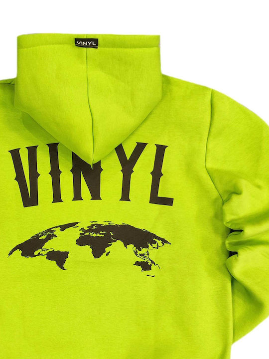 Vinyl Art Clothing Hanorac pentru bărbați cu glugă Verde
