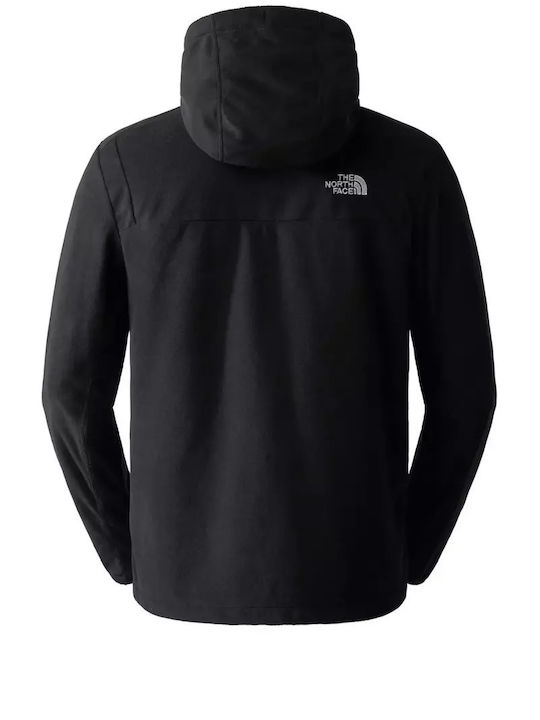HomeSafe Herren Fleecejacke mit Kapuze Schwarz