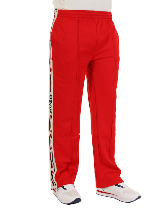 Hugo Boss Men's Sweatpants with Rubber Red