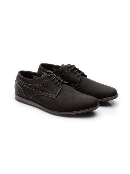 Malesa Men's Synthetic Leather Casual Shoes Black