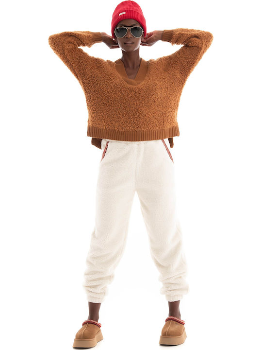 Tasman Fleece Pants Γυναικείο Υφασμάτινο Παντελόνι Μπεζ