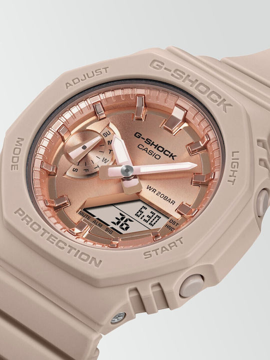 Casio G-shock Damen Uhr mit Rosa Kautschukarmband