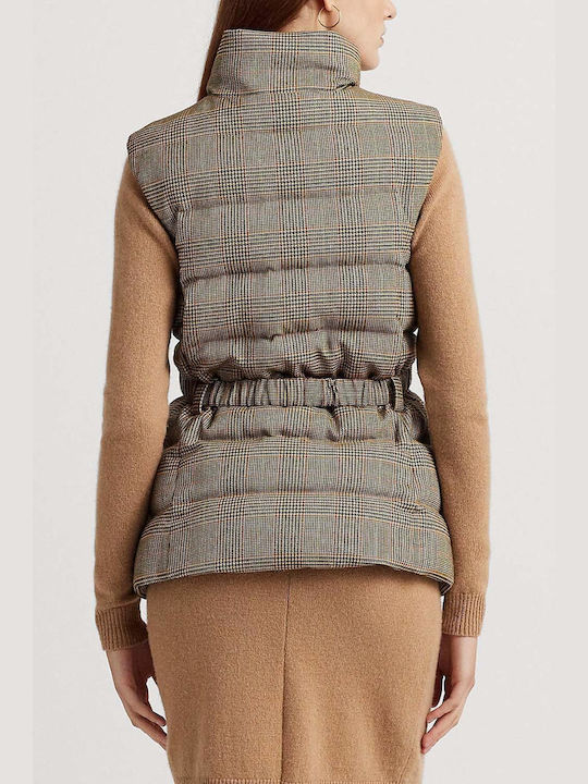 Ralph Lauren Women's Short Puffer Jacket for Spring or Autumn Brown