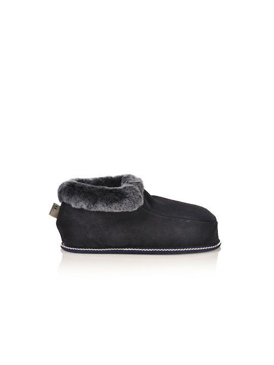 MRDline Women's Slippers with Fur Blue