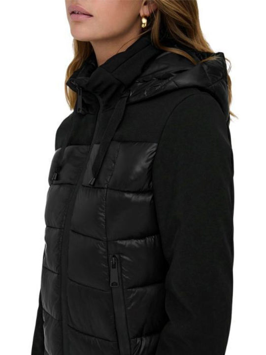 Sophie Mix Kurz Damen Ärmellos Puffer Jacke Schwarz