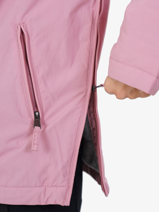 Rainforest Women's Short Puffer Jacket for Winter Pink