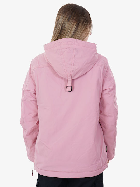 Rainforest Women's Short Puffer Jacket for Winter Pink