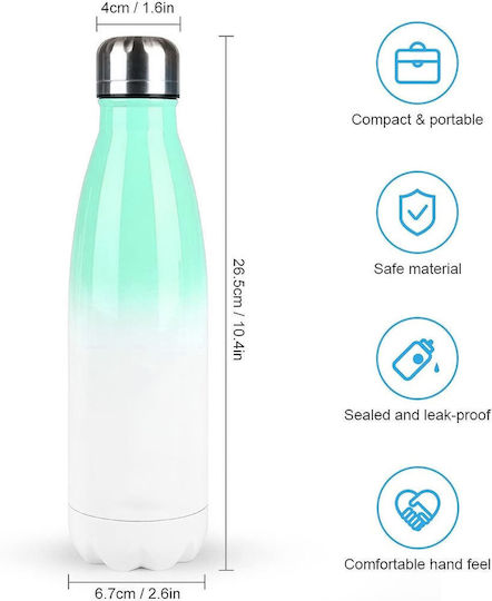 Koupakoupa Mickey Fuck Off Recyclable Bottle Thermos Stainless Steel BPA Free 500ml Green
