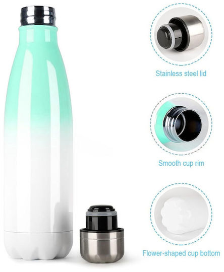 Koupakoupa Fire Brigade of Greece Recyclable Bottle Thermos Stainless Steel BPA Free 500ml Green