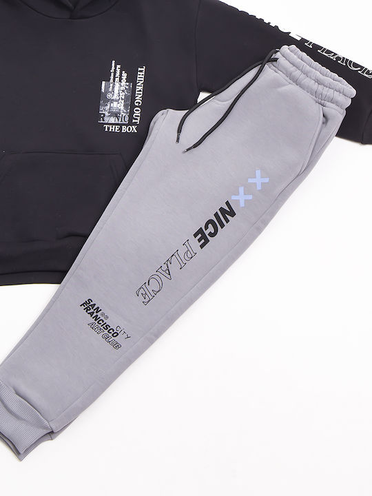 Trax Kinder Sweatpants Set - Jogginganzug Schwarz 2Stück