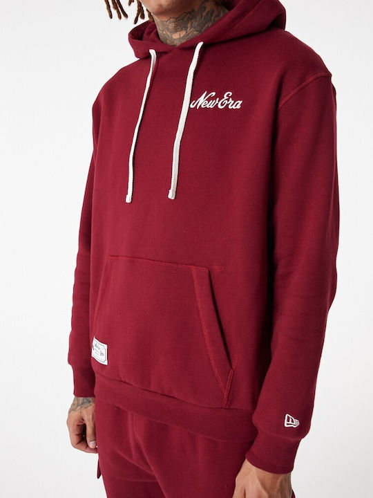 New Era Men's Sweatshirt with Hood Red