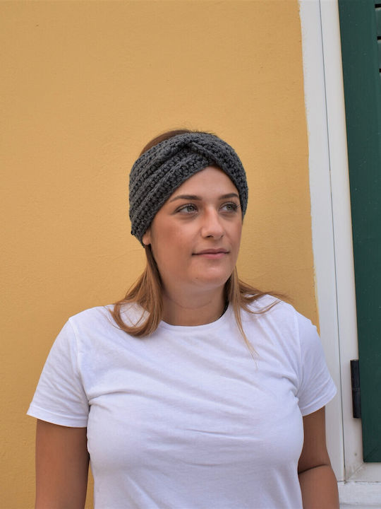 Unisex Stirnband mit Rippstrick in Gray Farbe