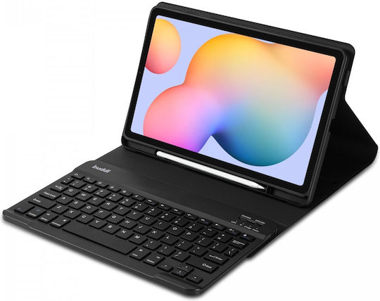 Buddi Zuna Flip Cover With Keyboard In English US Black Galaxy Tab S6 Lite 10.4