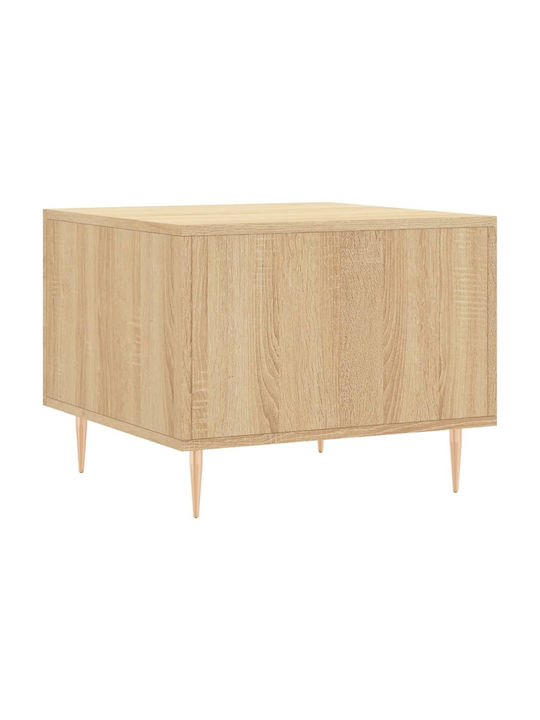 Square Side Table Wooden with Drawers Beige 2 Pieces M50xW50xH40cm
