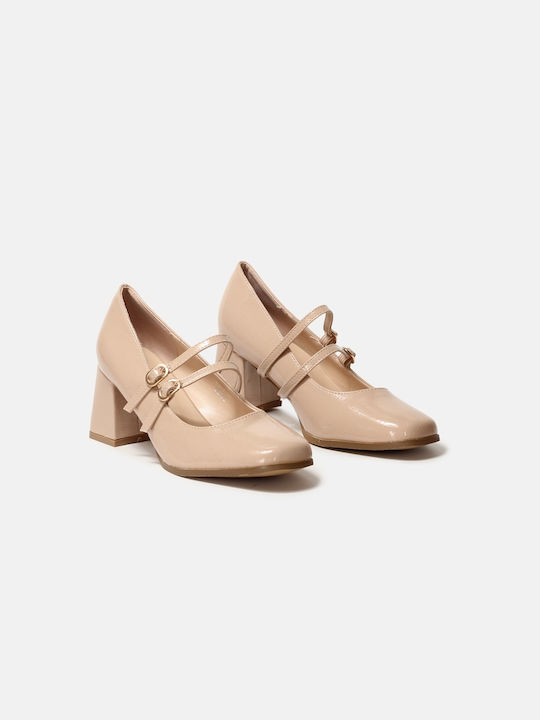 InShoes Beige Heels with Strap