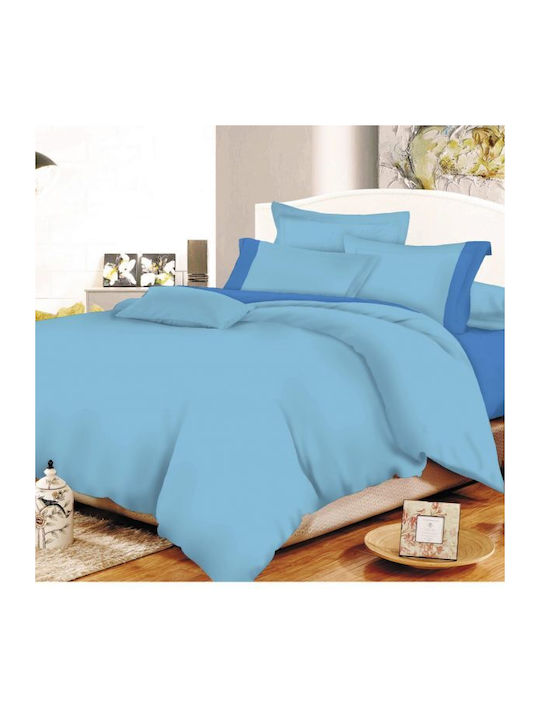 Le Blanc Cotton Line Double Duvet Cover 200x240 Light Blue-Blue