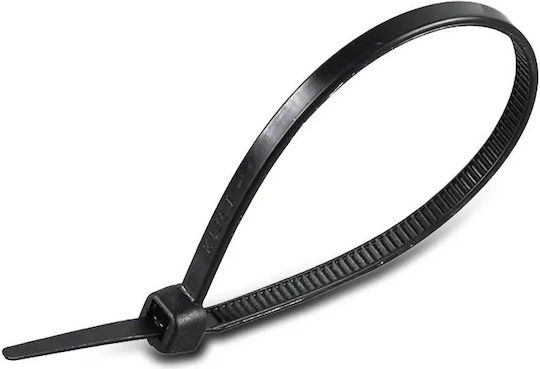 Spap Cable Ties Plastic 200mm x 2.5mm in Black Colour (100 pcs) (4100233)