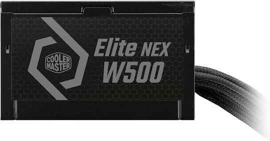 CoolerMaster Elite NEX Black Mesh 500W Μαύρο Τροφοδοτικό Υπολογιστή Full Wired 80 Plus Standard
