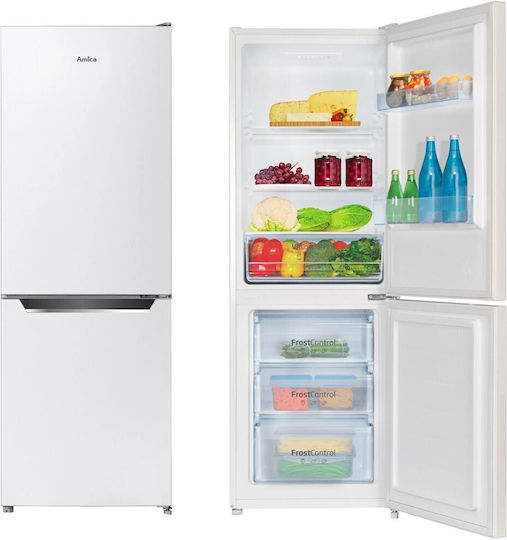 Amica Combină frigorifică 227lt NoFrost Î159.3xL54xA55cm. Alb FK2425.4UNT