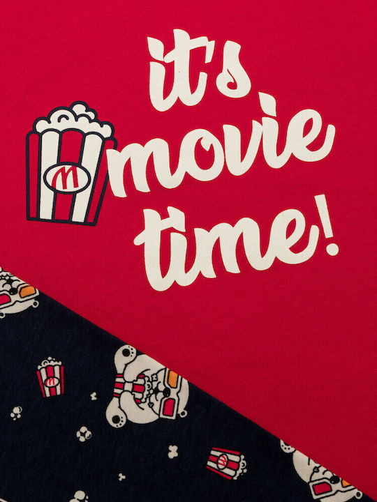 Minerva Детска пижама Зимна Червена Pop Corn