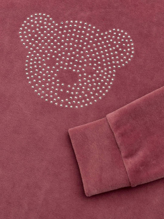 Minerva Детска пижама Зимна Soft Berry (soft raspberry) BEAR