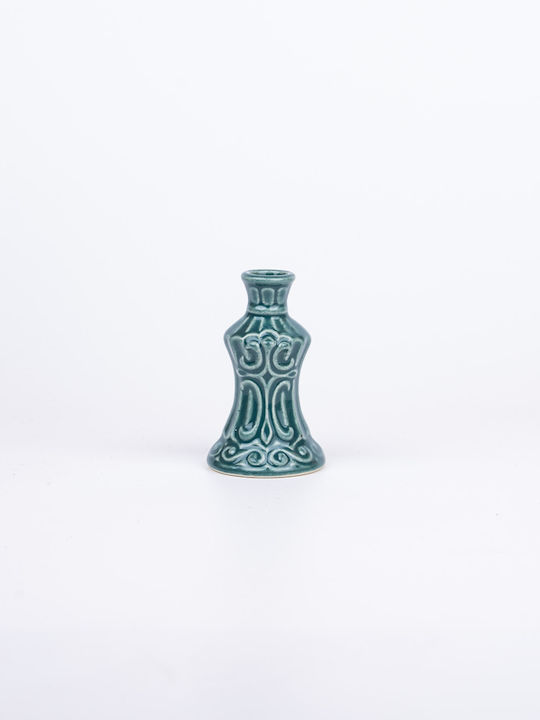 Candle Holder Ceramic in Blue Color 7x4cm 1pcs