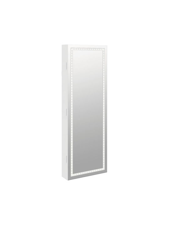 vidaXL Wall Mirror with White Wooden Frame 1pcs