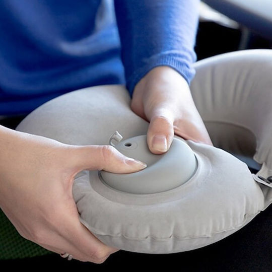 Travel Inflatable Travel Pillow Travel Set Pillow Gray