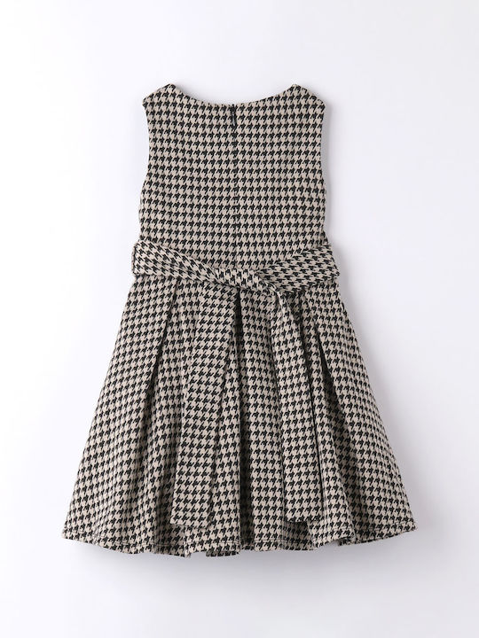 iDO Kids Dress Checked Sleeveless Black