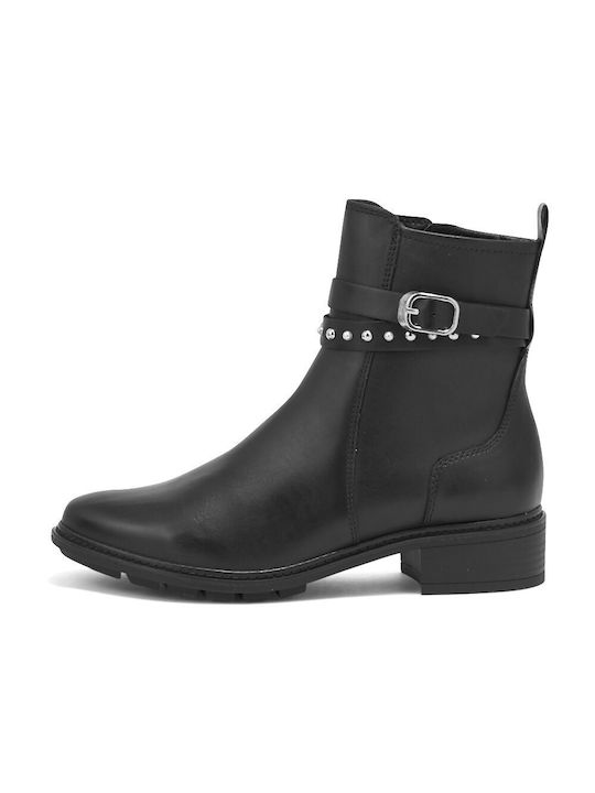 Tamaris Leder Damen Knöchelstiefel Schwarz