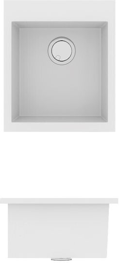 Sanitec Ultra Granite Drop-In Spüle aus Verbundgranulat B45xT50cm Grafite