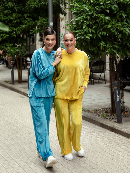 RichgirlBoudoir Women's Sweatpants Yellow Velvet