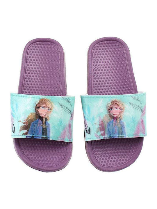 Детски джапанки тип слайдове Frozen Лилави Frozen