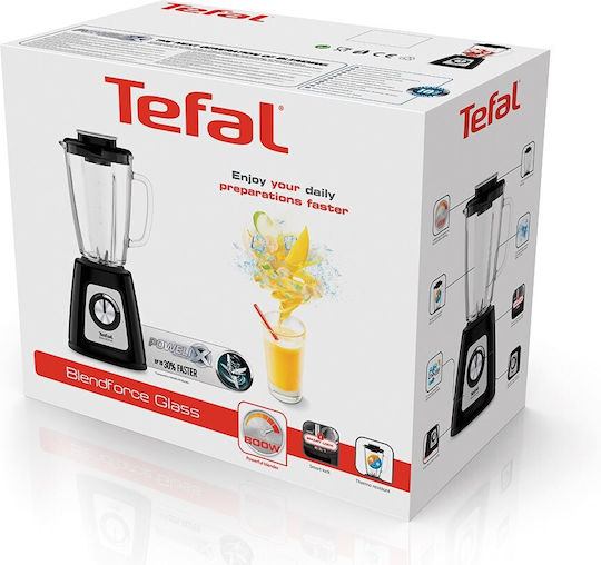 Tefal BlendForce 2 Blender With Glass Jug 1.75 L 800W Black