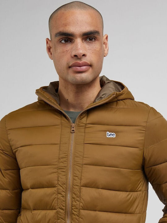 Jachetă Puffer de Iarnă Tabac maro