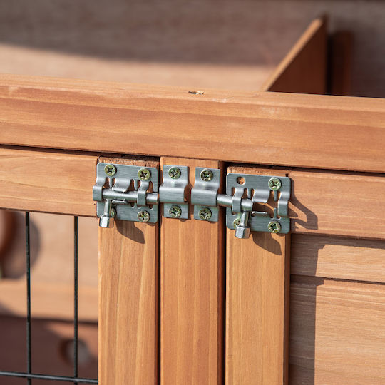 Pawhut D51-315 Holzkäfig für Kaninchen 122cmx50cmx101cmcm.