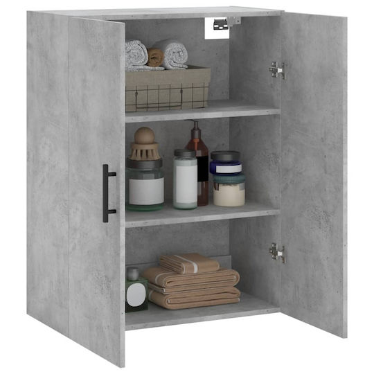 vidaXL Ντουλάπι Μπάνιου 69.5x34x90cm Γκρι