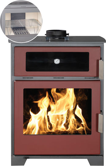 Syrios Chania Oțel Soba pe lemne cu Cuptor 16.5kW Bordeaux