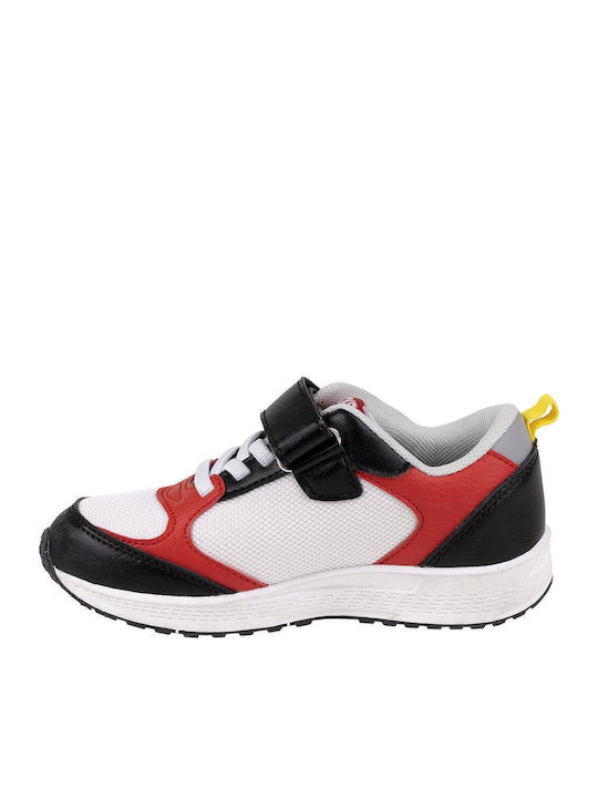 Disney Mickey Mouse Παιδικά Sneakers με Σκρατς Κόκκινα