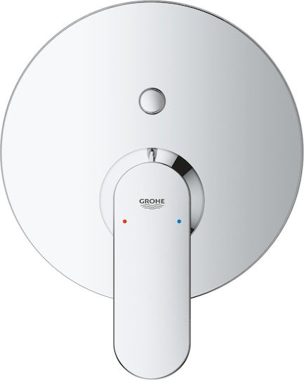 Grohe Eurosmart Cosmopolitan Μίκτης Μπαταρίας Εντοιχισμού Ντουζιέρας 2 Εξόδων Ασημί