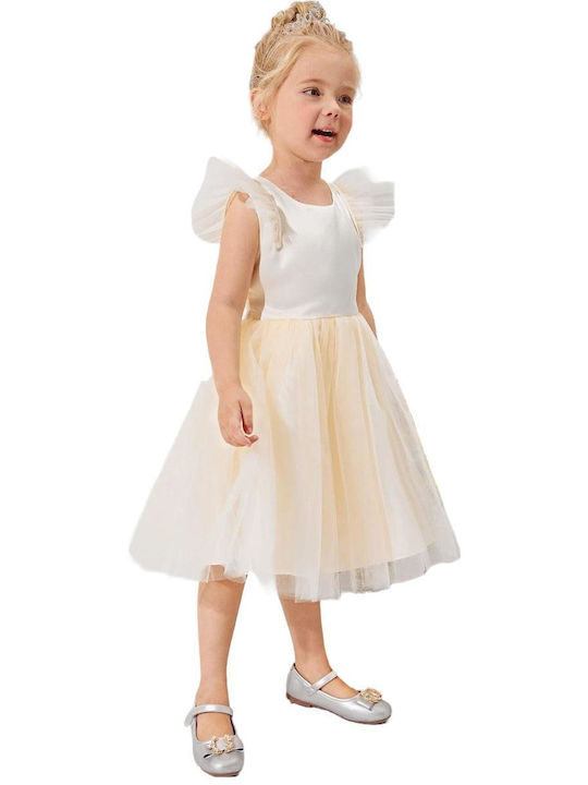 TakTakBaby Kids Dress Tulle Sleeveless Ecru