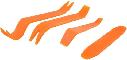 Iso Trade Unelte Pentru Demontarea Radiourilor Și Cleme Din Plastic Pentru Tapet Auto 4 Bucăți