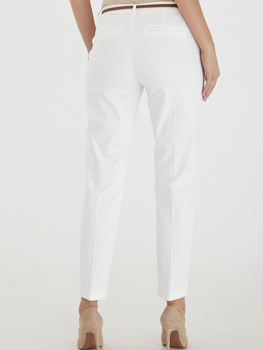 B.Younq Women's Chino Trousers in Regular Fit White