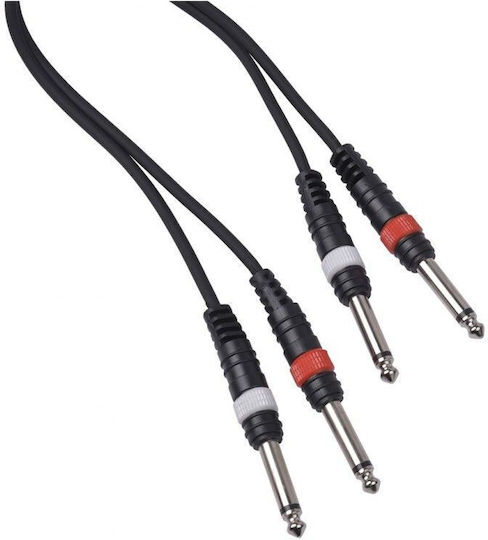 Cable4Me Cable 6.3mm male - 6.3mm male 3m
