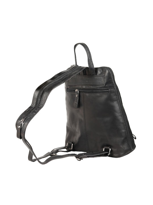 Karras Leder Damen Tasche Rucksack Schwarz