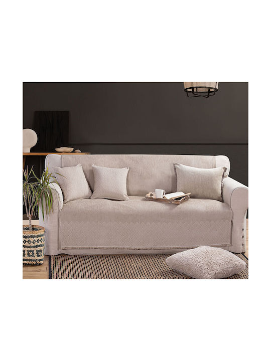 Nef-Nef Homeware Μαξιλάρι Καναπέ Remington από 100% Βαμβάκι Μπεζ 42x42εκ.