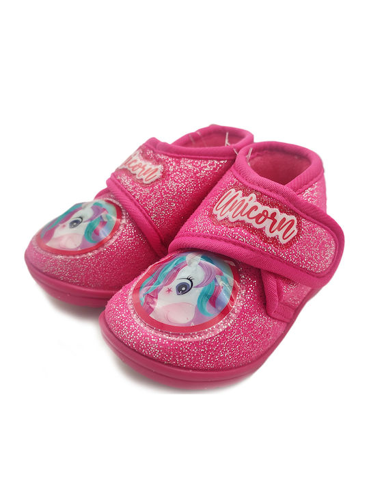 Disney Παντόφλες Μποτάκια Φούξια Unicorn Tpr