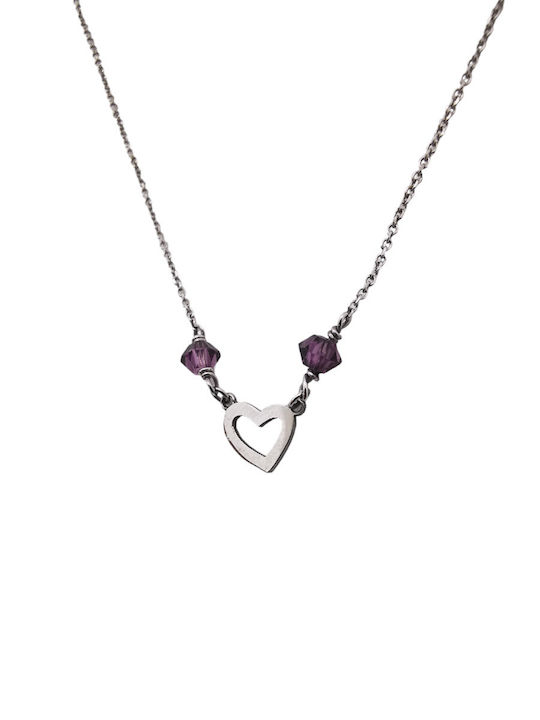Kosmima1 Necklace with design Heart from Gold 14K
