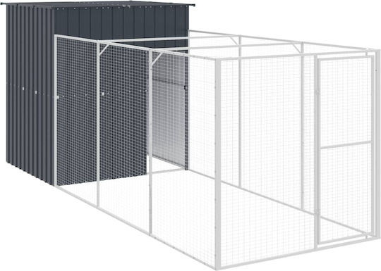 vidaXL Hundehaus Groß Metallisch Außenbereich Gray 165xx181cm